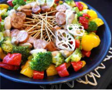 ���� ��ä�� �ҽ��� ������ Sausage skewers