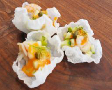 ũ������ ������ ���̽� ī���� Crispy Shrimp Rice Canape